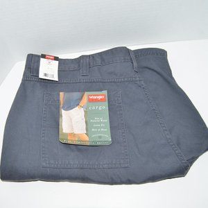 Wrangler Hero Blue Cargo Shorts Mens 42 Natural Waist Loose Fit Hits at Knee